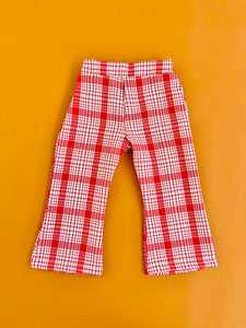 Bell Bottoms- Red Plaid