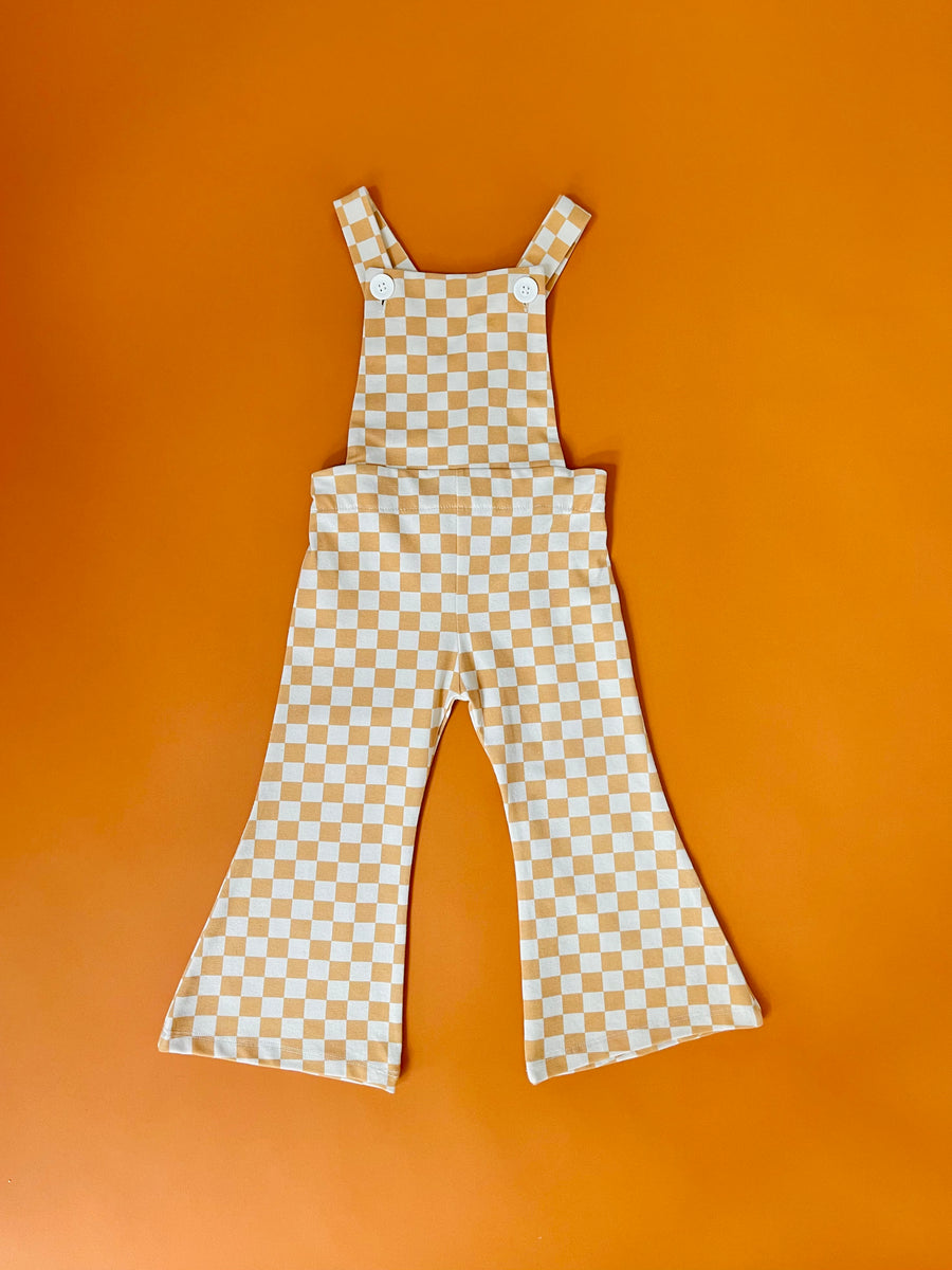 Orange and white checkered 2024 overalls