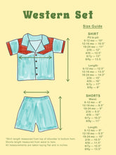 Load image into Gallery viewer, Western Set — Baby Blue/Red