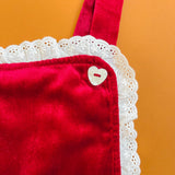 Red Velvet Pinafore Dress