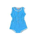 Retro Terry Cloth Romper — Blue