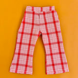 Bell Bottoms- Red Plaid