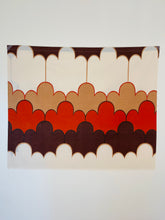 Load image into Gallery viewer, Rad Retro Clouds Vintage 70s Fabric Panel