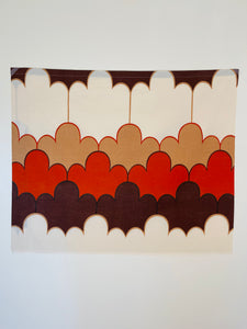 Rad Retro Clouds Vintage 70s Fabric Panel