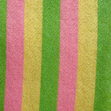 Wide Leg Pants - Green/Pink/Yellow Stripe