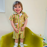 Cabana Set - Green/Pink/Yellow Stripe