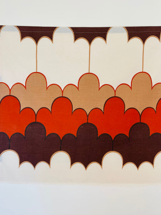 Rad Retro Clouds Vintage 70s Fabric Panel
