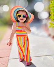 Load image into Gallery viewer, toddler rainbow overalls