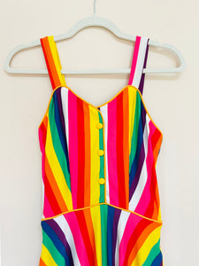 Women’s 80s Dress - Rainbow