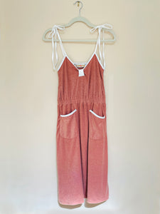 Women’s Terry Cloth Summer Dress — Dusty Pink