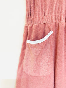 Women’s Terry Cloth Summer Dress — Dusty Pink