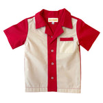boys vintage red bowling shirt 
