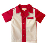 boys vintage red bowling shirt 