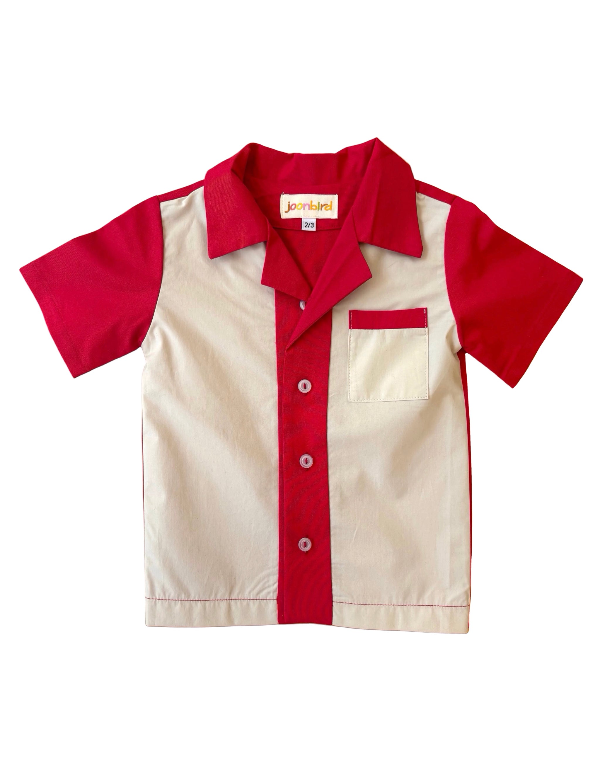 boys vintage red bowling shirt 