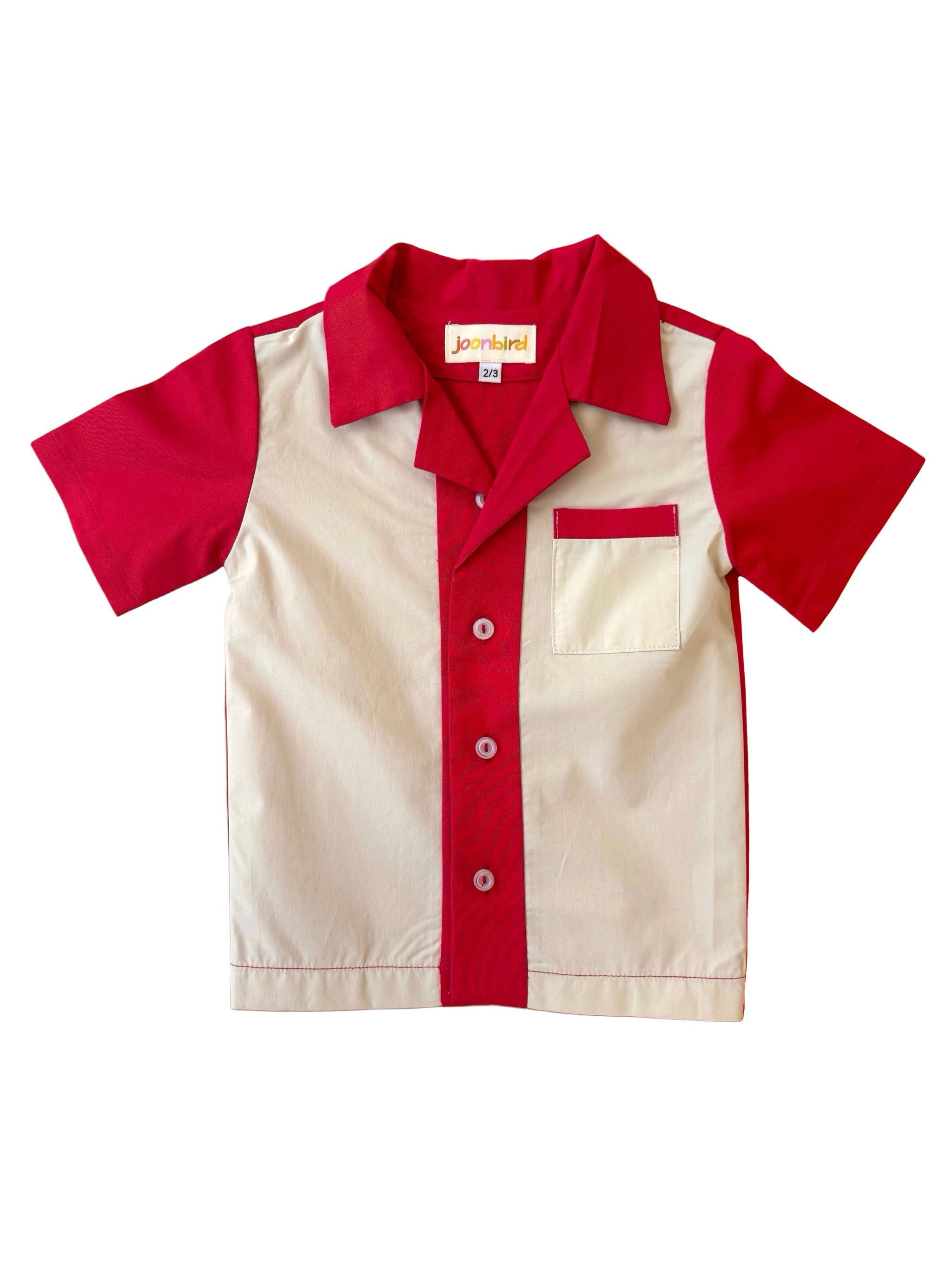 boys vintage red bowling shirt 