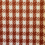 close up brown gingham double knit fabric