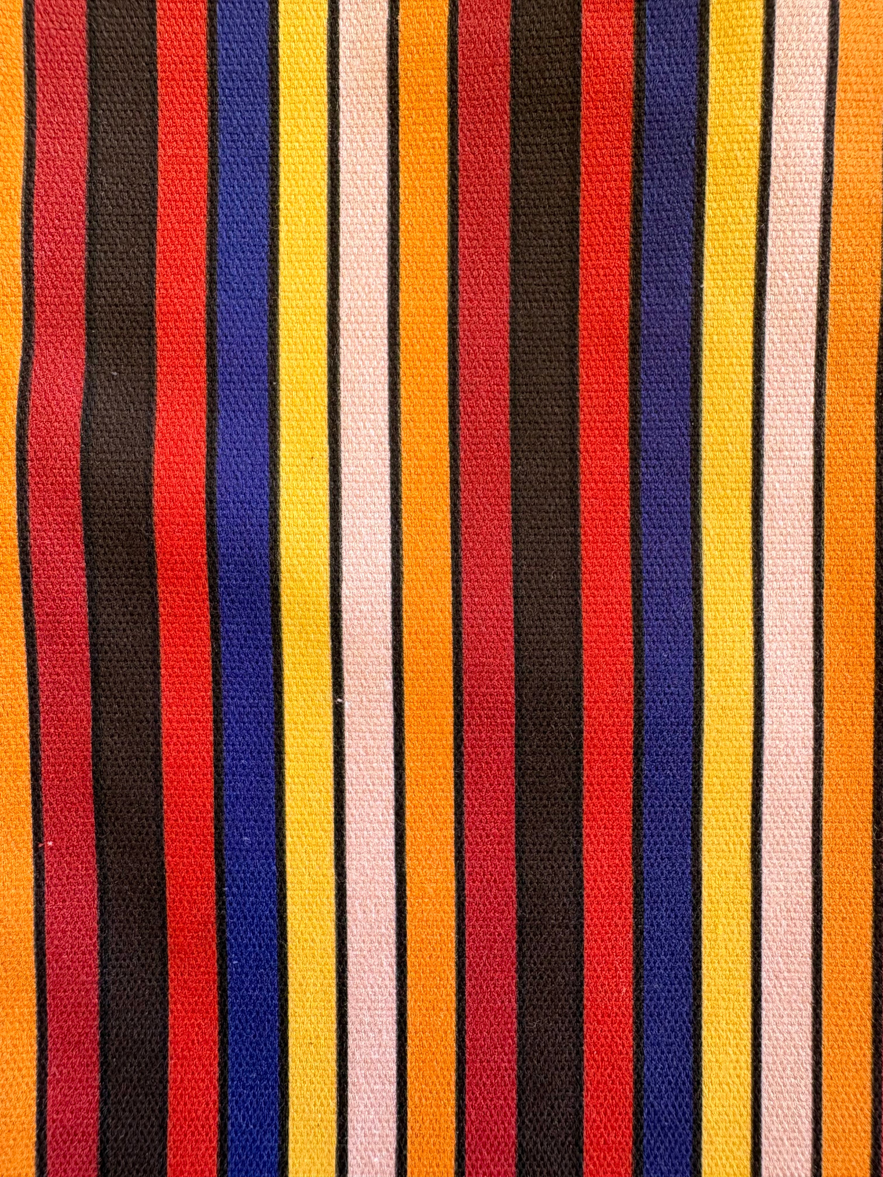 close up of vintage vertical stripes fabric on boys suit