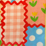 Close up of cute girls pants vintage fabric 