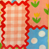 Close up of cute girls pants vintage fabric 