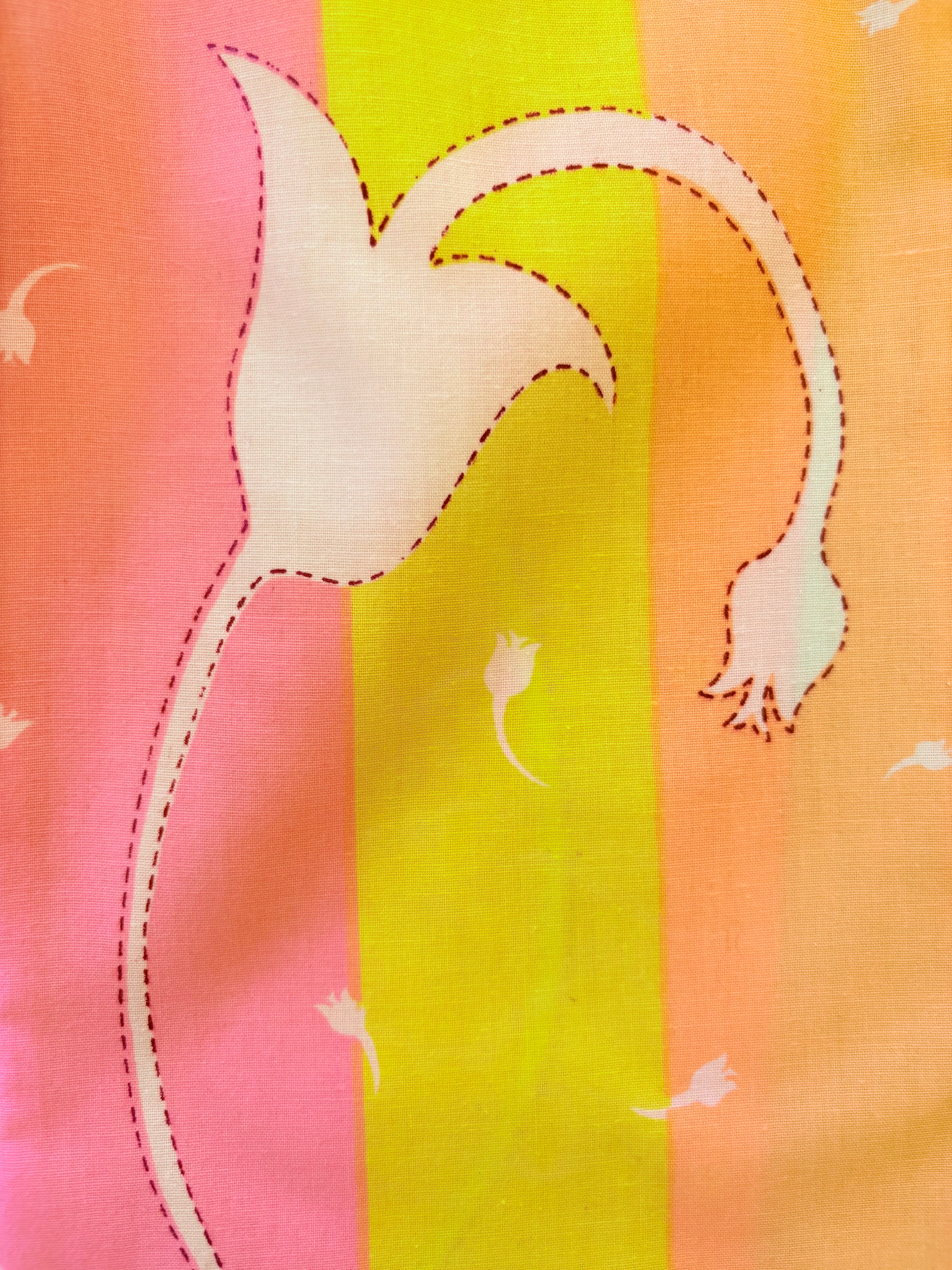 vintage flower power fabric 