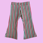 Striped pants on a pink background