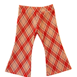 Vintage style children's toddlers plaid bell bottom pants