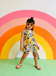 toddler girls groovy hippie flower power birthday dress