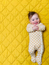 Load image into Gallery viewer, Footed Onesie — Checkered