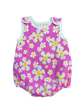 Load image into Gallery viewer, Pink Flower Power Bubble Romper