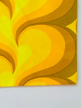 Load image into Gallery viewer, Vintage 1970s Golden Swirls Fabric Panel Art