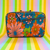 1970s flower power suitcase