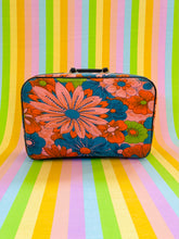 Load image into Gallery viewer, Vintage 1960s flower power travel suitcase
