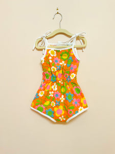 Vintage Terry Cloth Sunsuit — Tangerine Dream