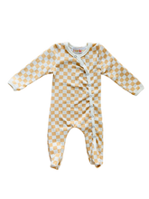 Load image into Gallery viewer, Footed Onesie — Checkered