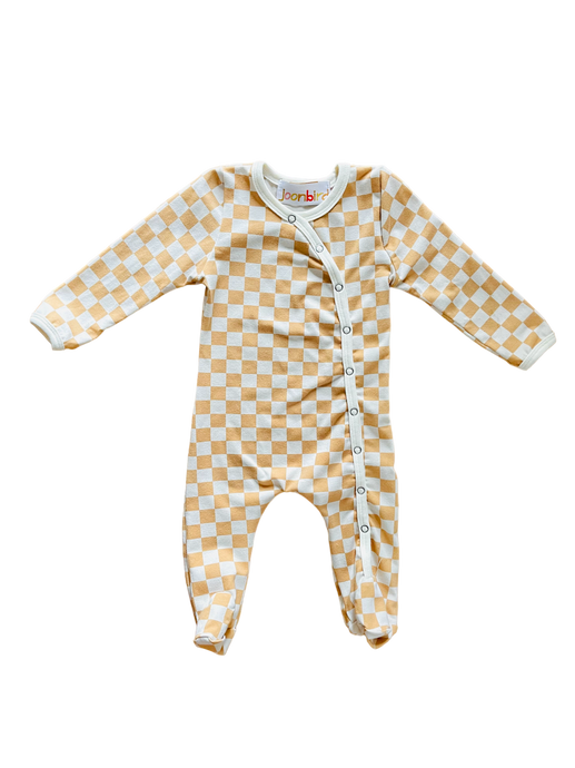 Footed Onesie — Checkered