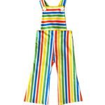 kids colorful striped overalls