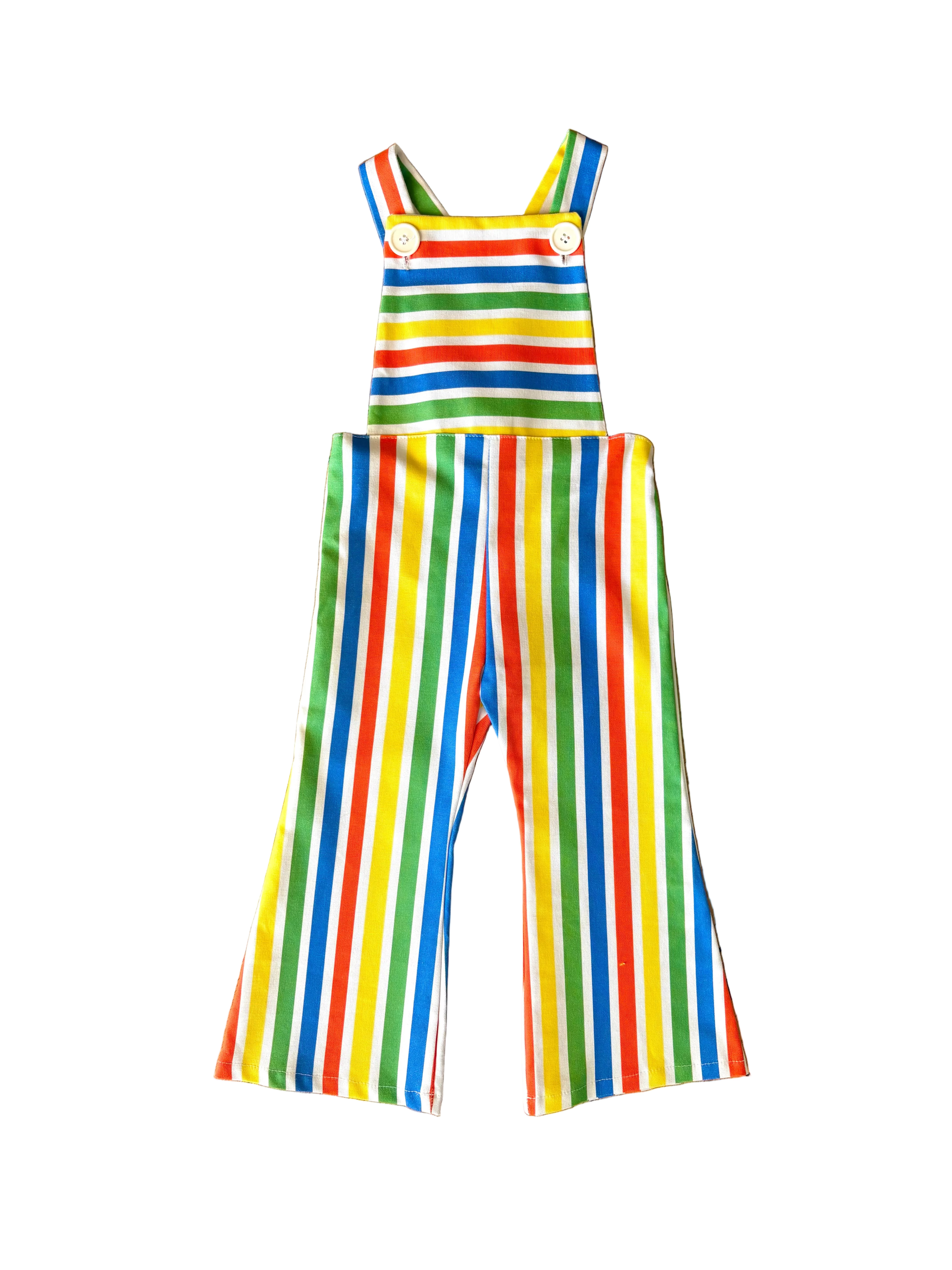 kids colorful striped overalls