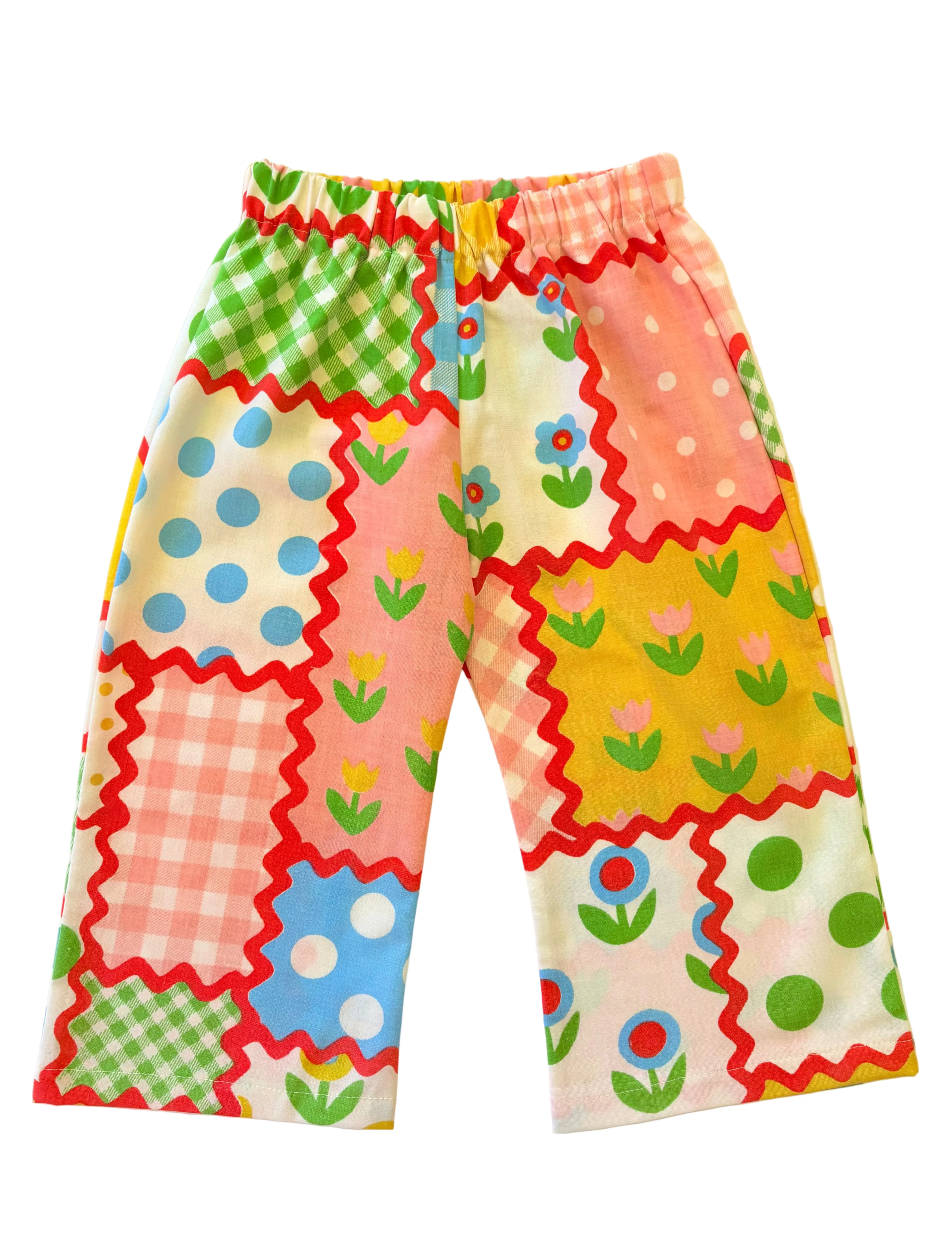girls wide leg cute flower power vintage pants 