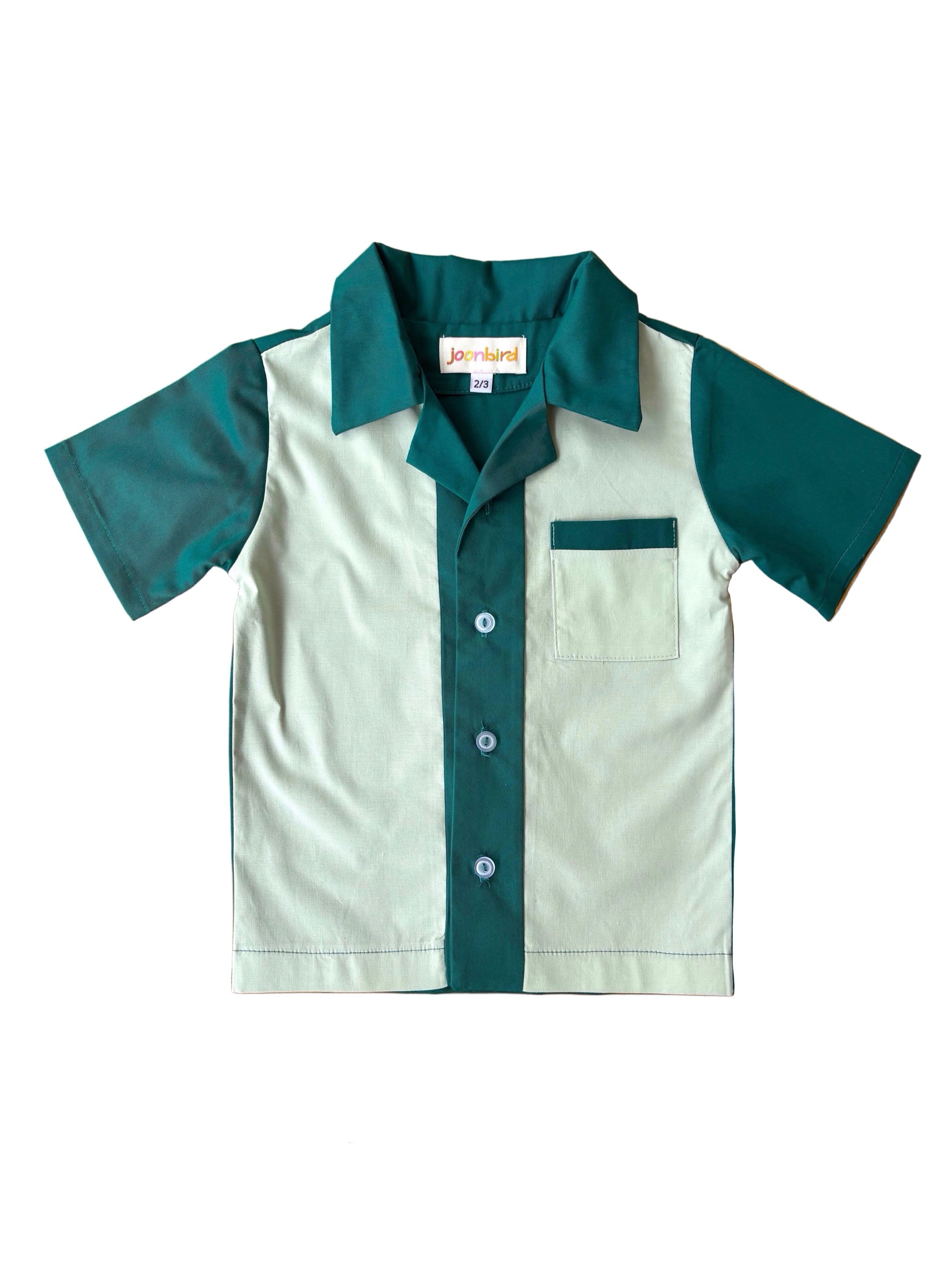 vintage style toddler children's boys bowling shirt
