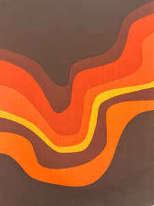 Rad Vintage 1970s Wave Fabric Wall Art