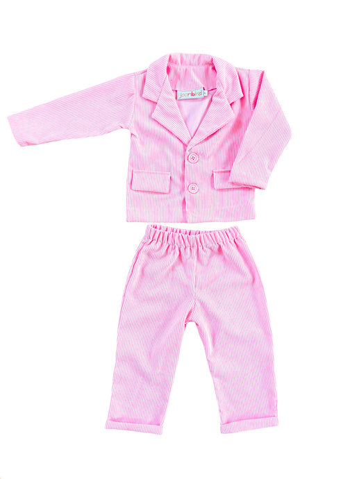 Pastel Corduroy Suit — Cotton Candy Pink