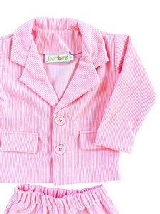 Pastel Corduroy Suit — Cotton Candy Pink