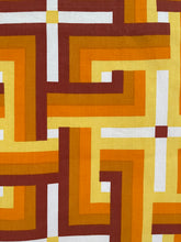 Load image into Gallery viewer, Geometric 1970s Vintage Fabric Panel Art