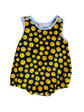 Load image into Gallery viewer, smiley face baby bubble romper