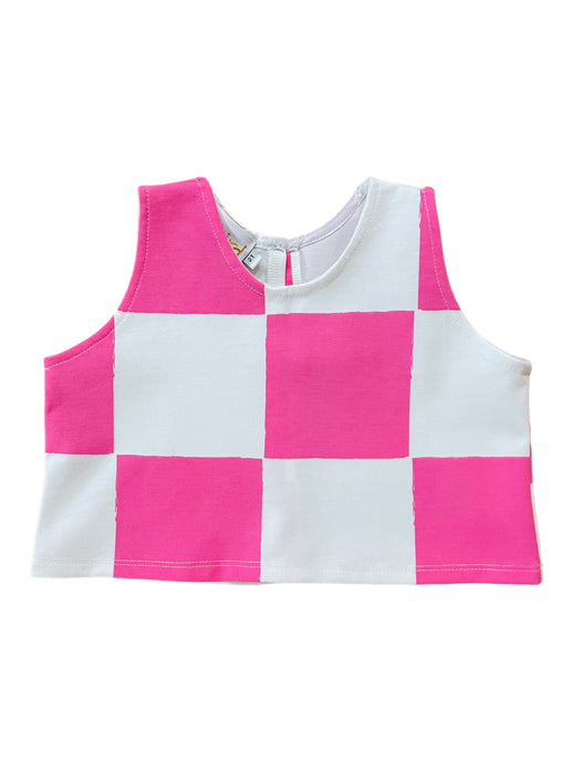 Checkered Top — Pink