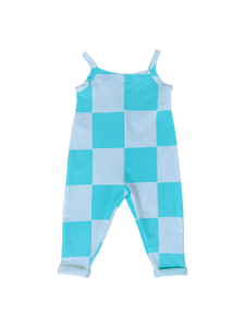 Jumpsuit — Checkered Mint